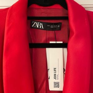 BRAND NWT red Zara blazer